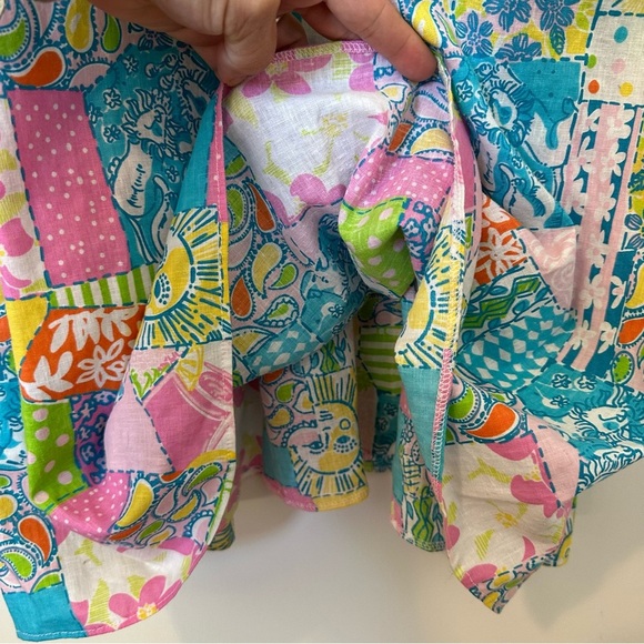 Lilly Pulitzer Vintage Patchwork Print Maxi Dress Sleeveless Womens 10 - Picture 4 of 8